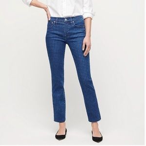J Crew Houndstooth Vintage Straight High Rise Jean